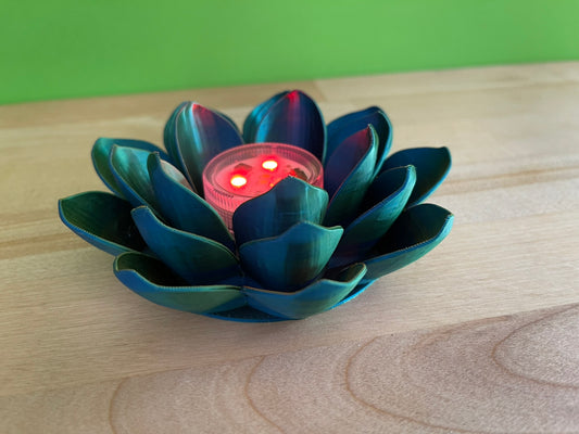 Elevate Your Home with Tranquil Charm: Introducing Our 3D Printed Lotus Flower Tealight Candle Holder!
