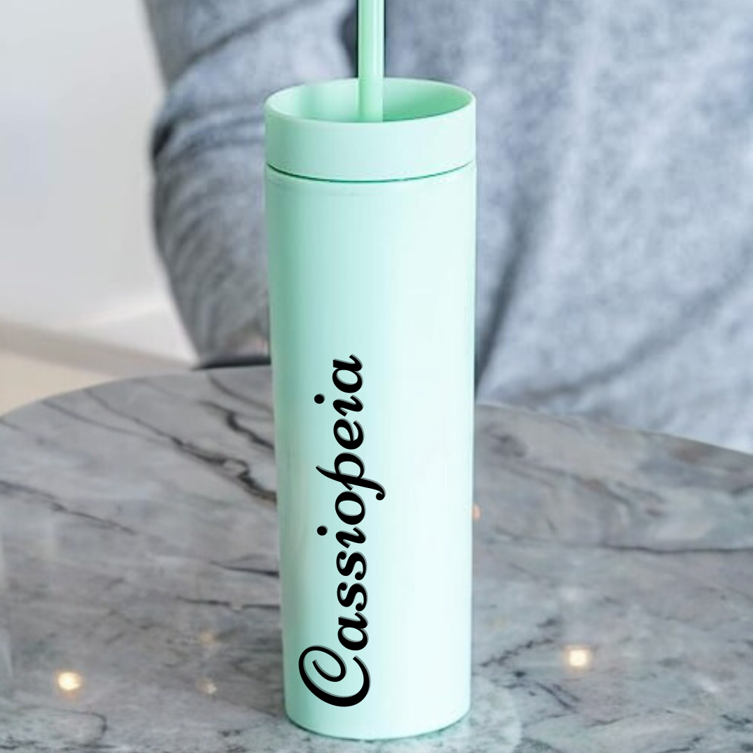 Personalized Tumblers with Lid and Straw