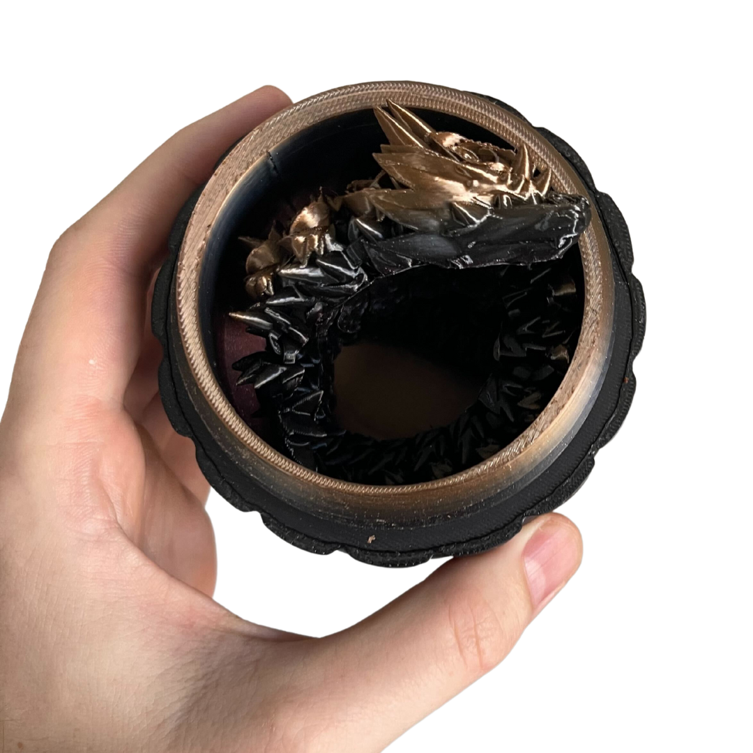 Mystery Dragon Egg with a 3D-Printed Articulated Dragon Inside