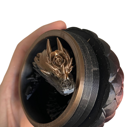 Mystery Dragon Egg with a 3D-Printed Articulated Dragon Inside