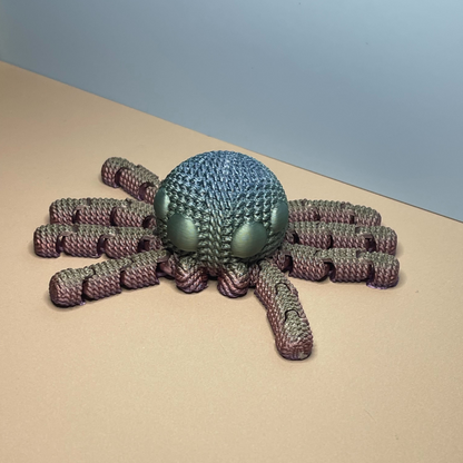 3D-Printed Articulated Crochet Spider Fidget Toy