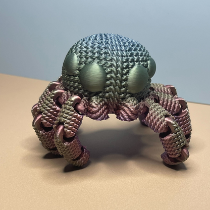 3D-Printed Articulated Crochet Spider Fidget Toy