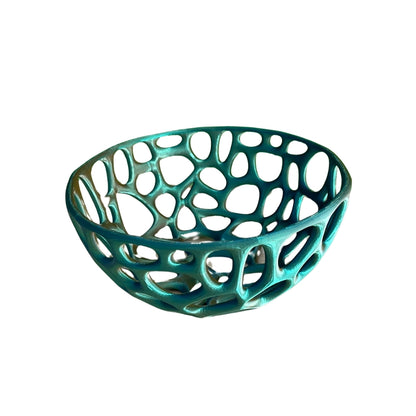 Elegant 3D Printed Voronoi Decorative Bowl: Versatile Home Accent for Plants and Fruits