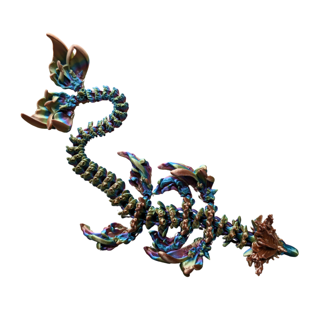 3D-Printed Reef Dragon - Customizable Colors