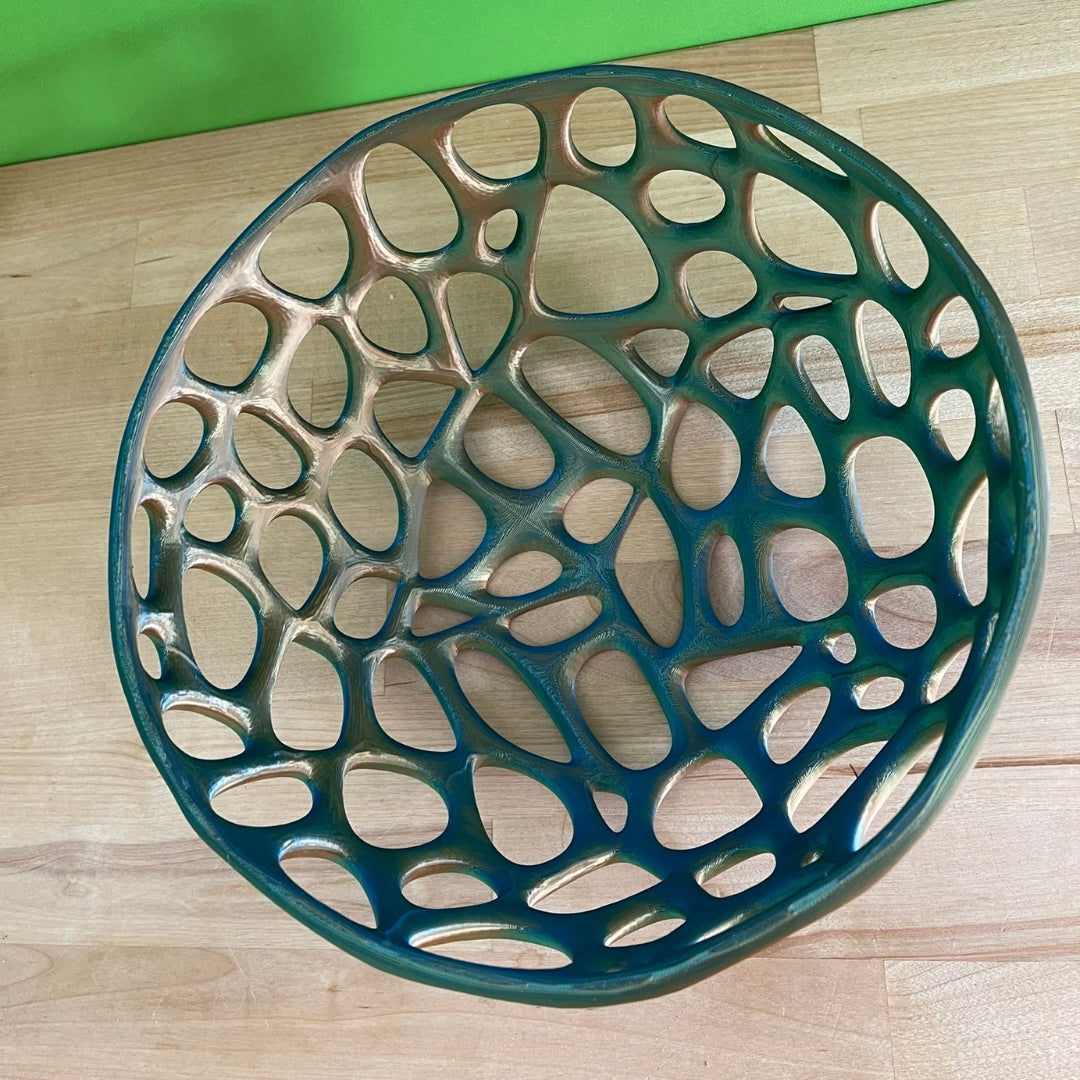 Elegant 3D Printed Voronoi Decorative Bowl: Versatile Home Accent for Plants and Fruits