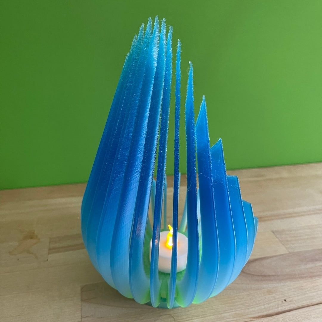 3D Printed Tealight Holder: Modern Lantern for Table and Home Decor