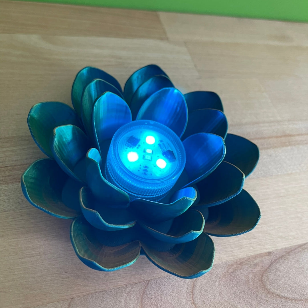 3D Printed Lotus Flower Tealight Candle Holder | Tealight Candleholder for Tabletop, Home Decor, Housewarming Gift