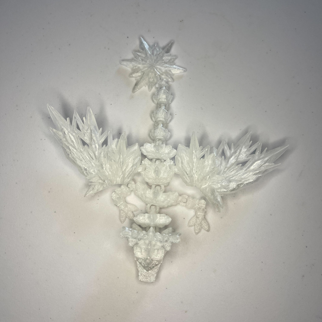 3D-Printed Baby Winged Winter Dragon