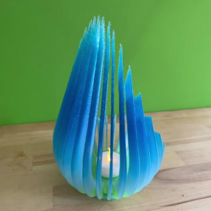 3D Printed Tealight Holder: Modern Lantern for Table and Home Decor