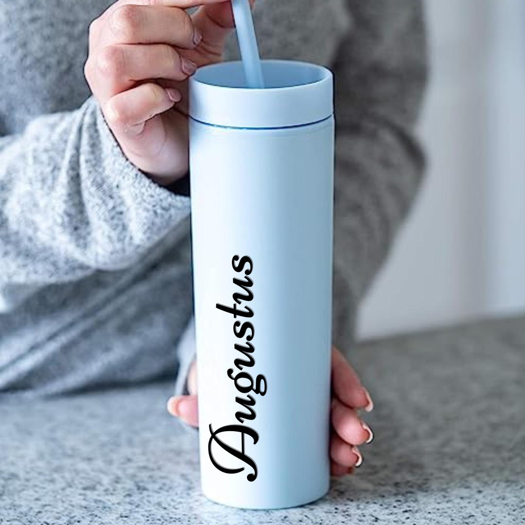 Personalized Tumblers with Lid and Straw