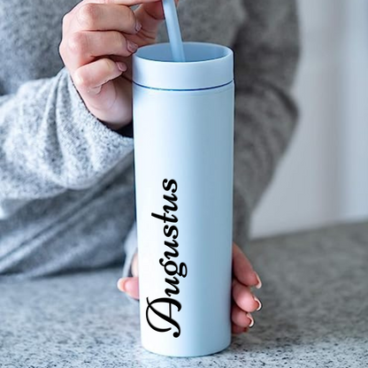 Personalized Tumblers with Lid and Straw