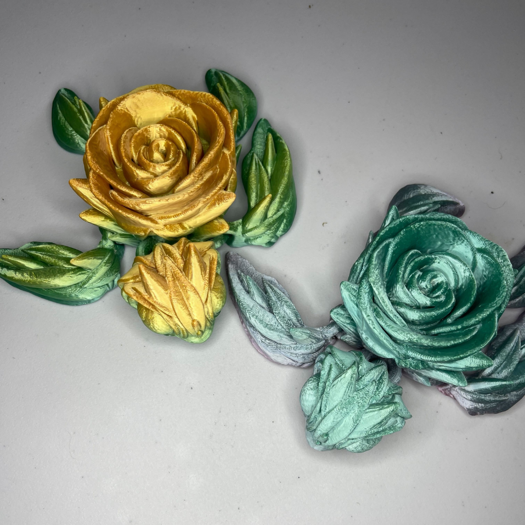 3D-Printed Rainbow Rose Turtle