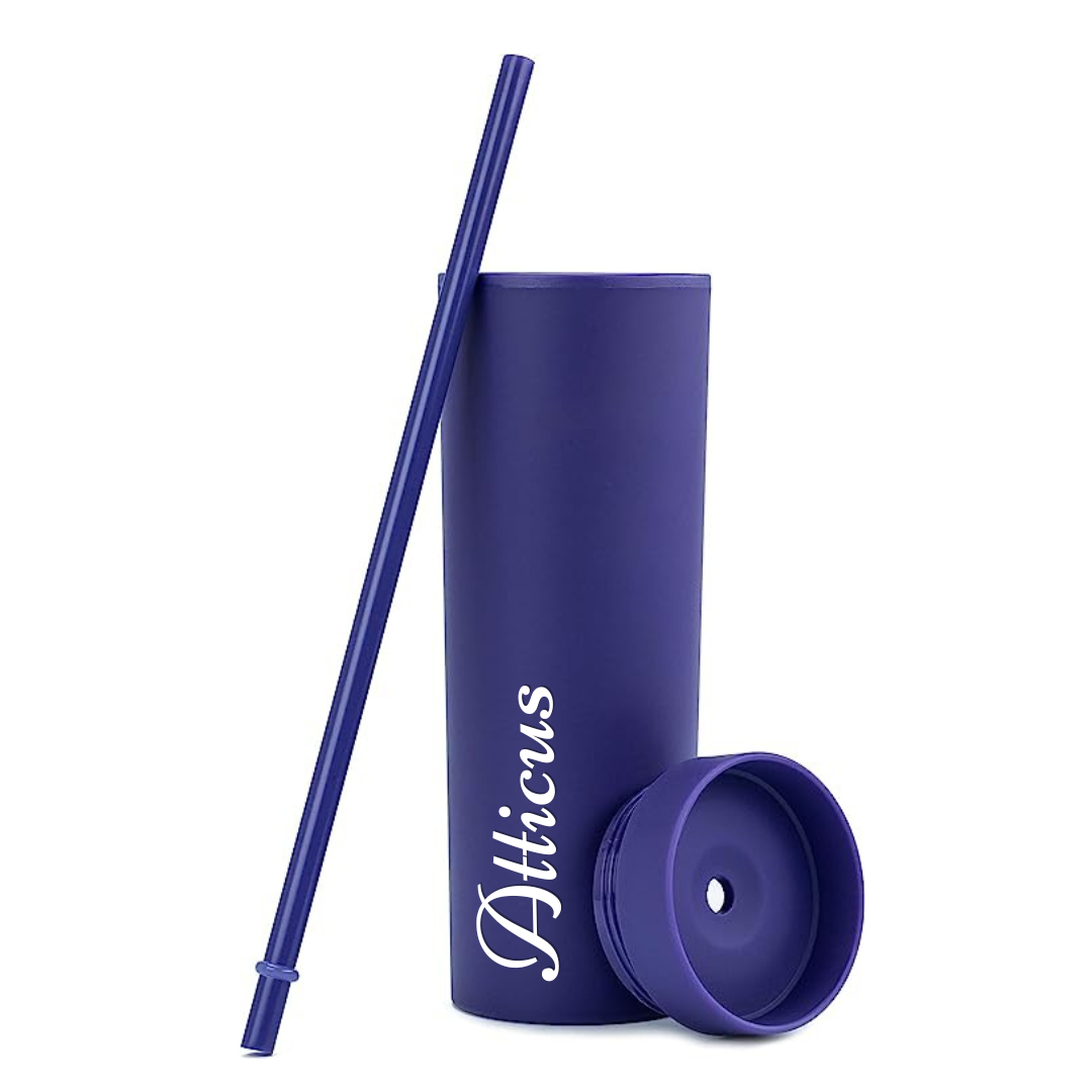 Personalized Tumblers with Lid and Straw