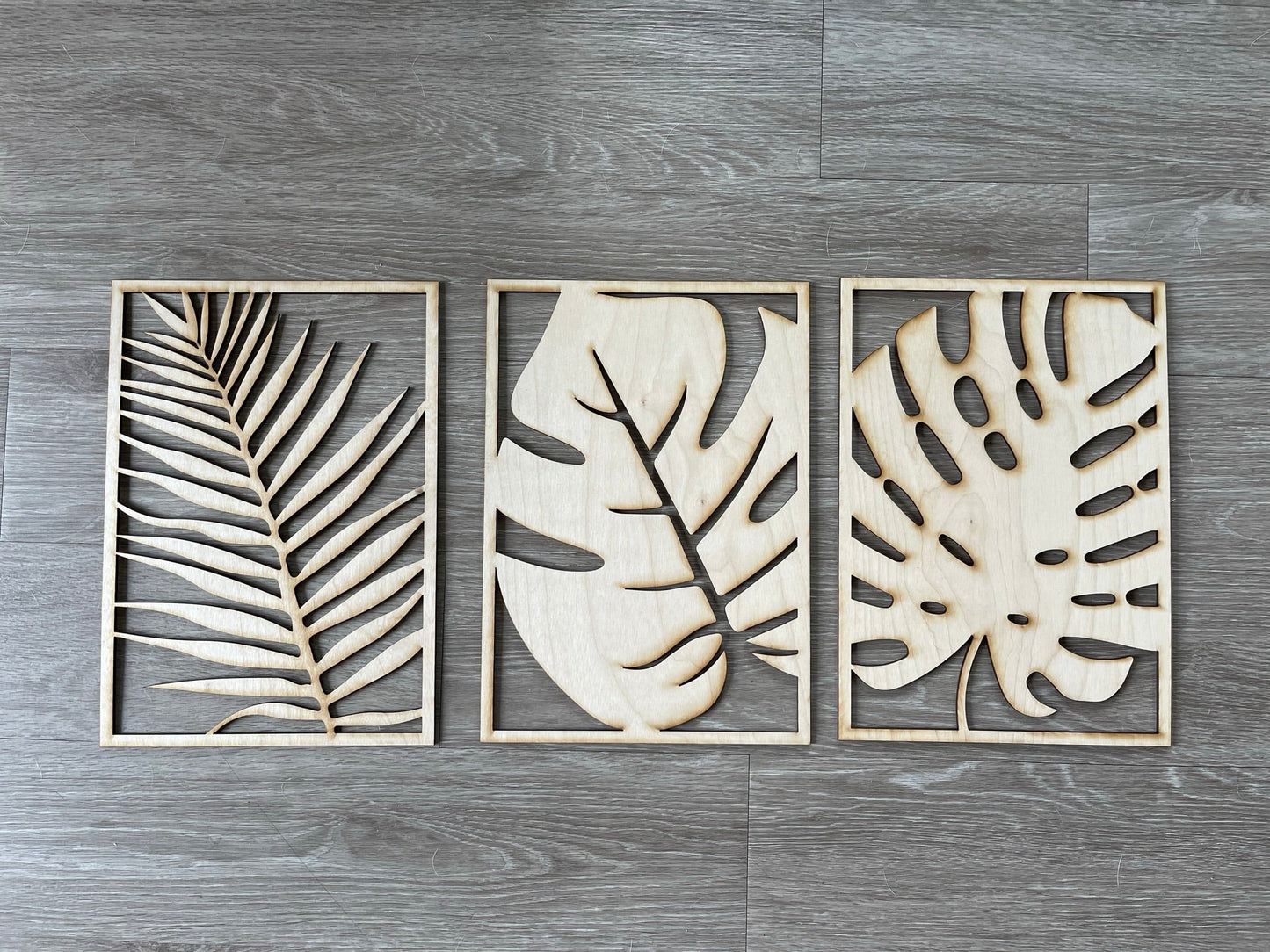 Wooden Monsterra Leaf Wall Panels