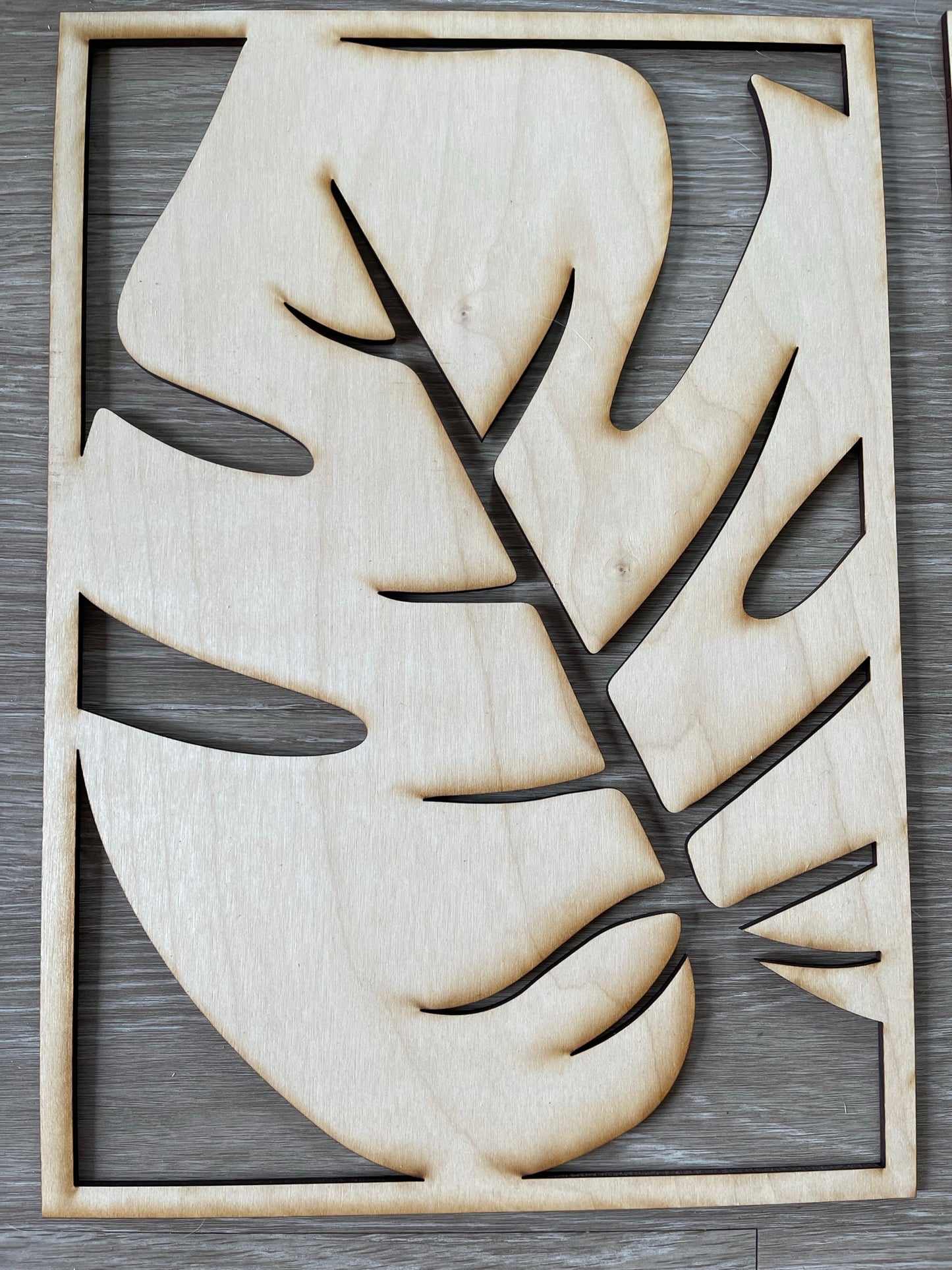 Wooden Monsterra Leaf Wall Panels