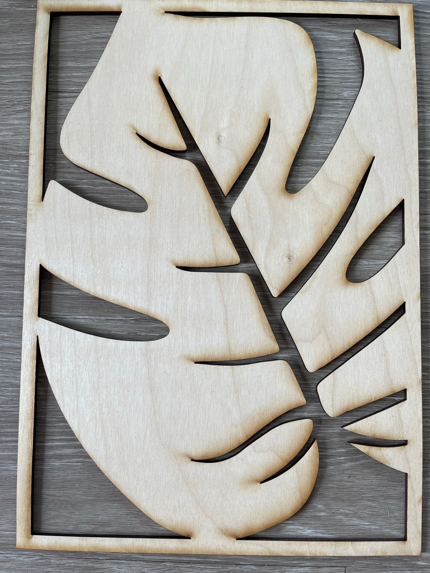 Wooden Monsterra Leaf Wall Panels