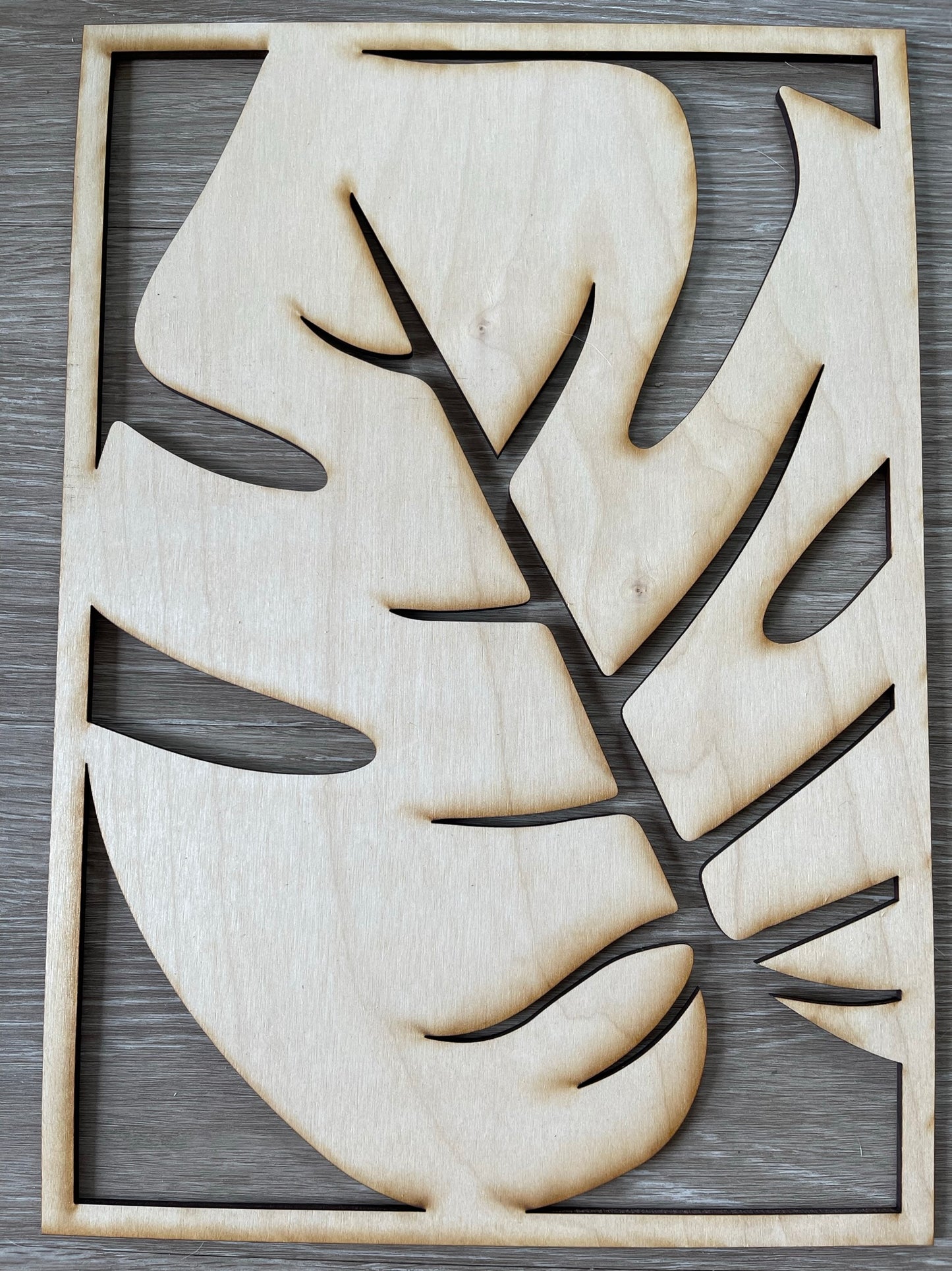 Wooden Monsterra Leaf Wall Panels