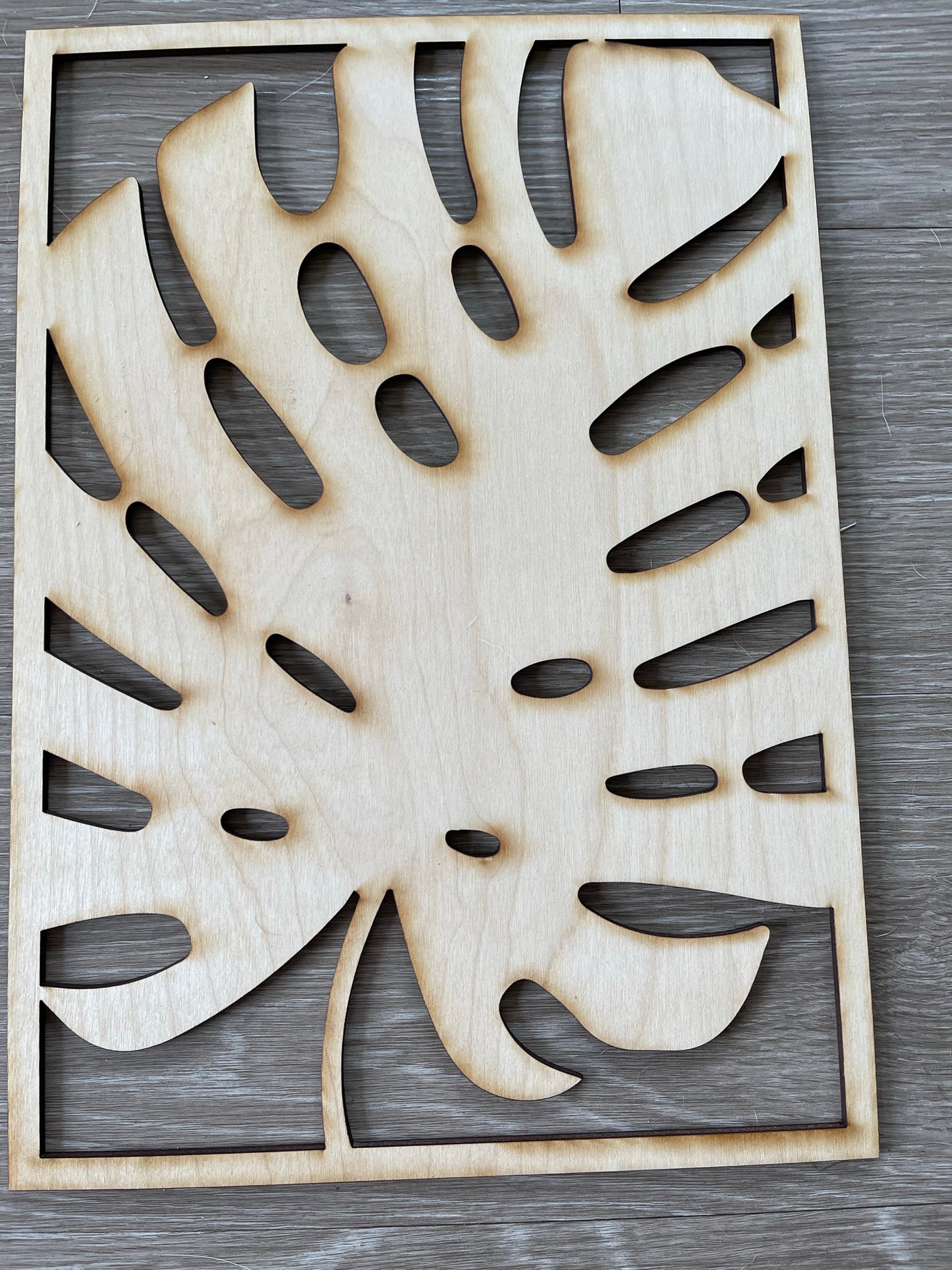 Wooden Monsterra Leaf Wall Panels