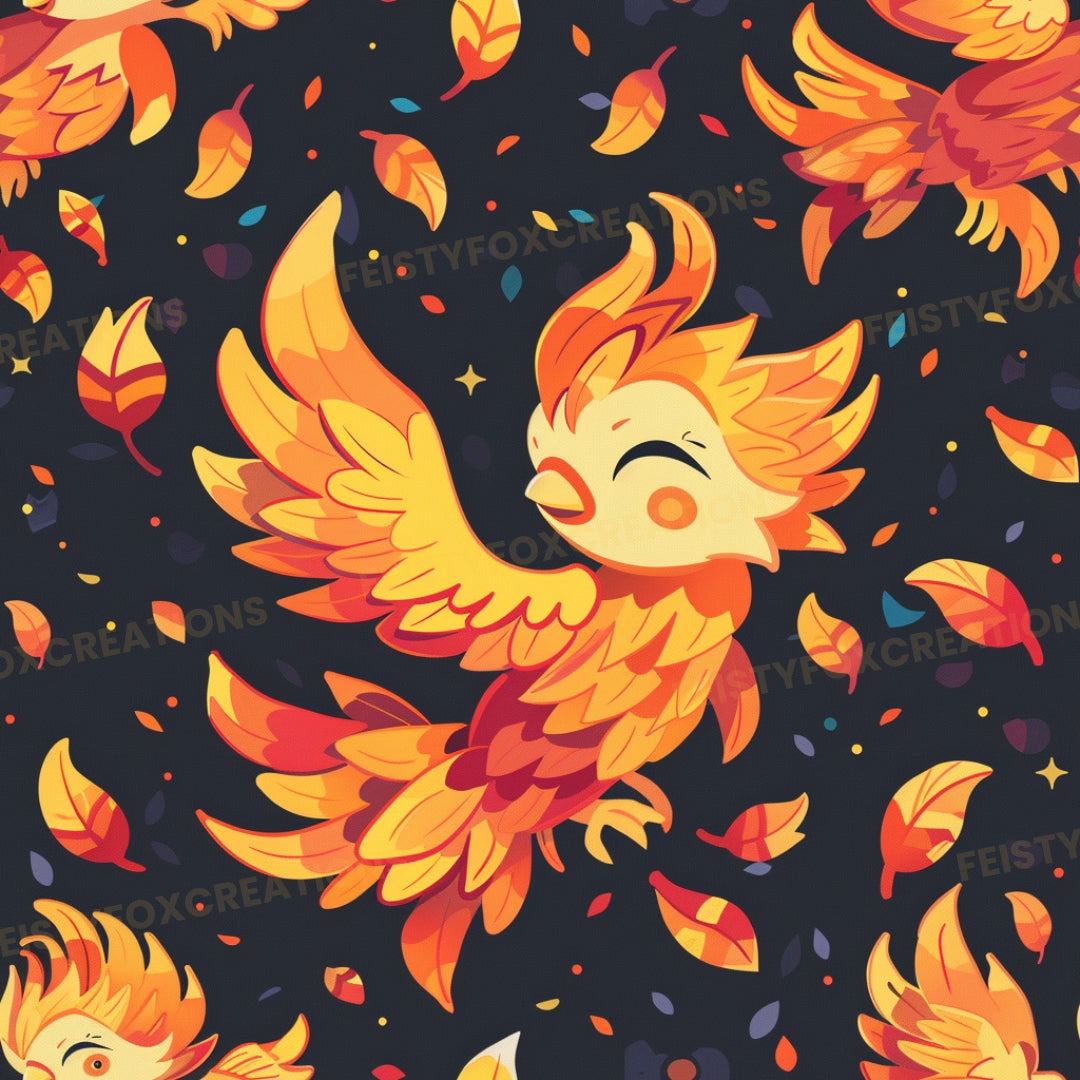 Cute AI Clip Art | Chibi Phoenix