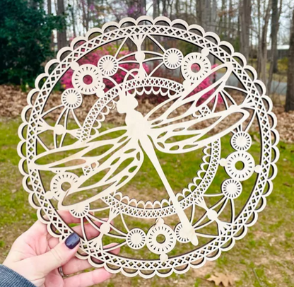 Custom Request - Wooden Lace Dragonfly Laser Cut Wall Art