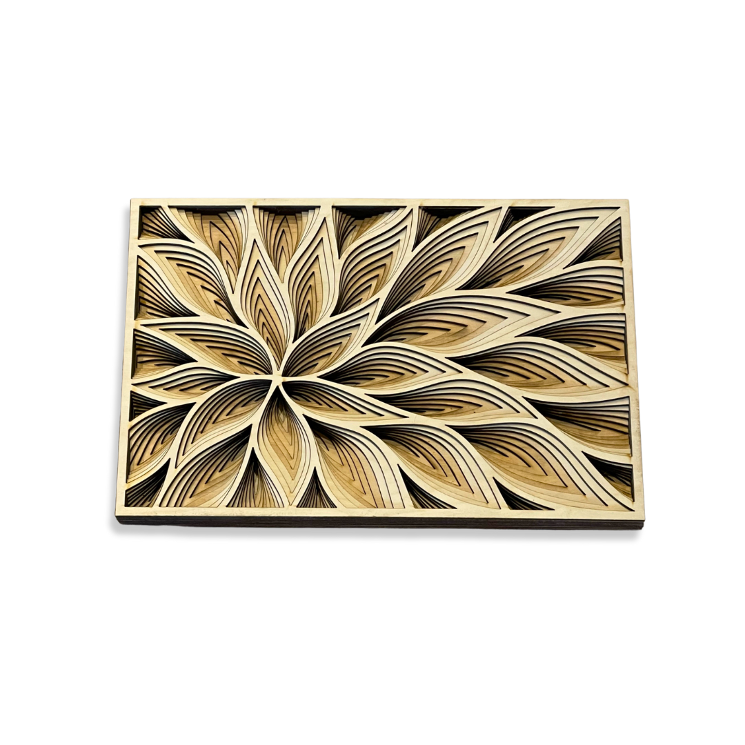 3D Flower Mandala Layered Wooden Art - Perfect Wall Art or Coffee Table Decor