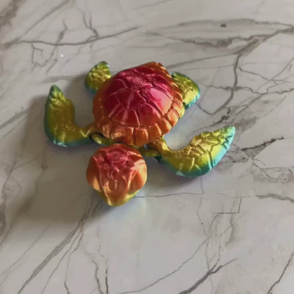 3D-Printed Mini Rainbow Sea Turtle