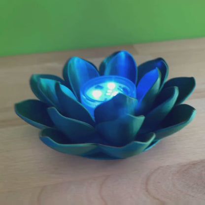 3D Printed Lotus Flower Tealight Candle Holder | Tealight Candleholder for Tabletop, Home Decor, Housewarming Gift