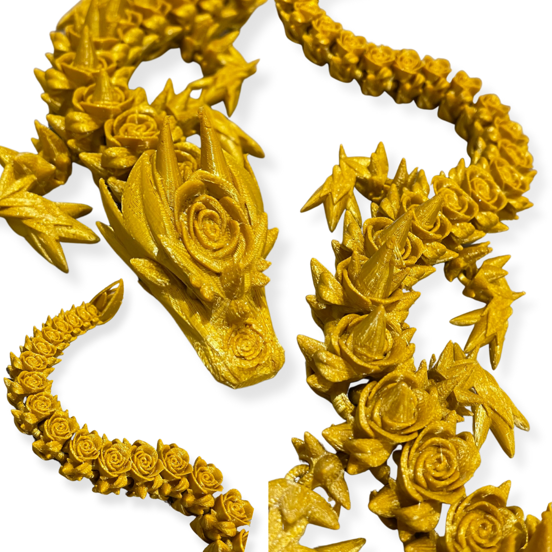 3D-Printed Rose Dragon - Perfect for Dragon Collectors and Display