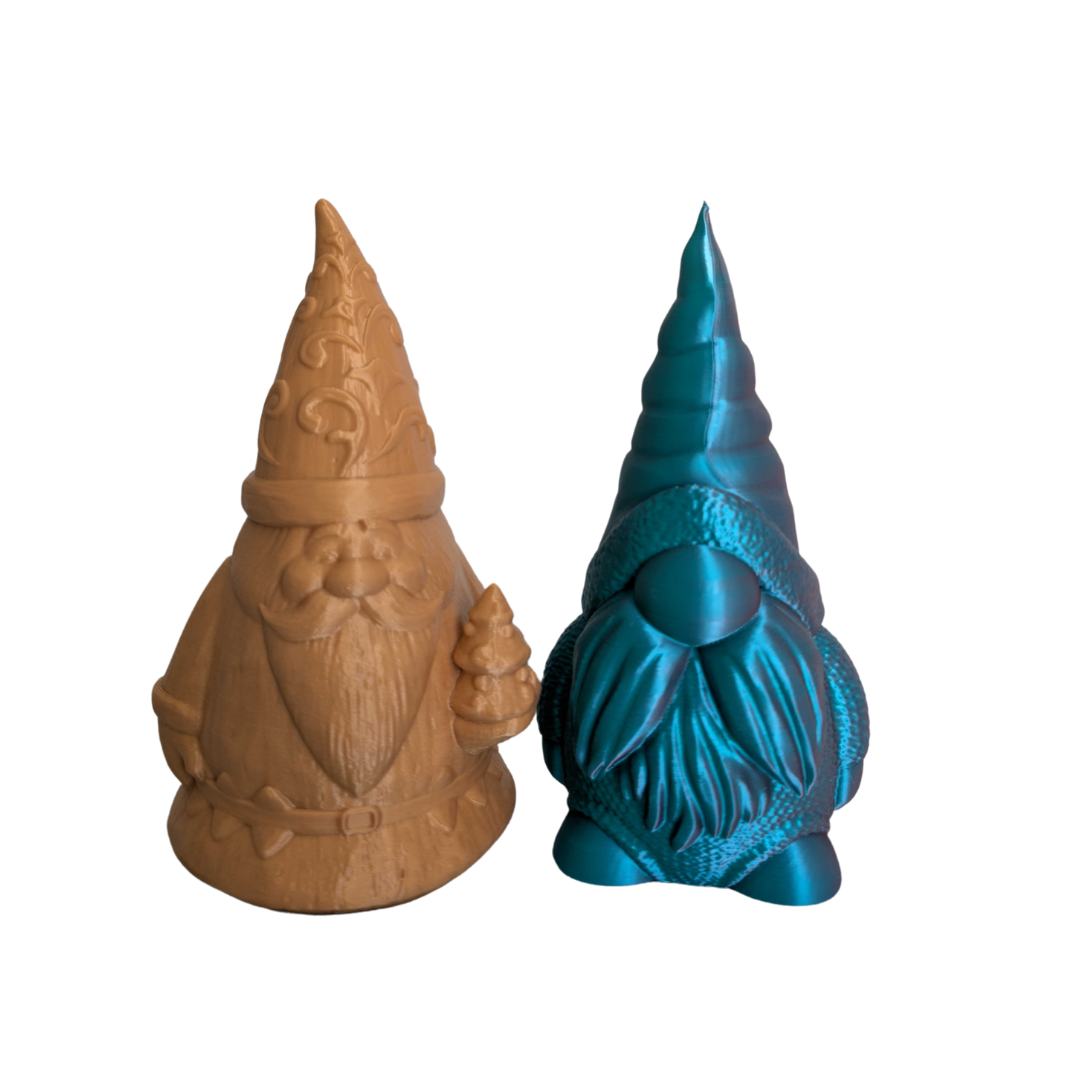 Holiday Gnome & Santa Claus Set – Festive 3D-Printed Pair for Your Holiday Decor