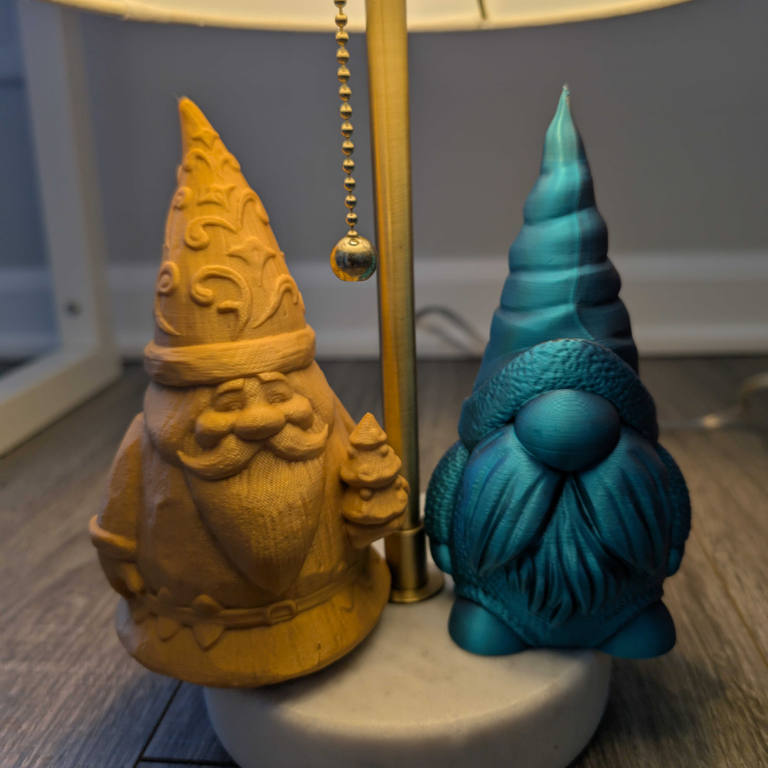 Holiday Gnome & Santa Claus Set – Festive 3D-Printed Pair for Your Holiday Decor