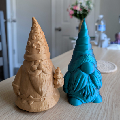 Holiday Gnome & Santa Claus Set – Festive 3D-Printed Pair for Your Holiday Decor