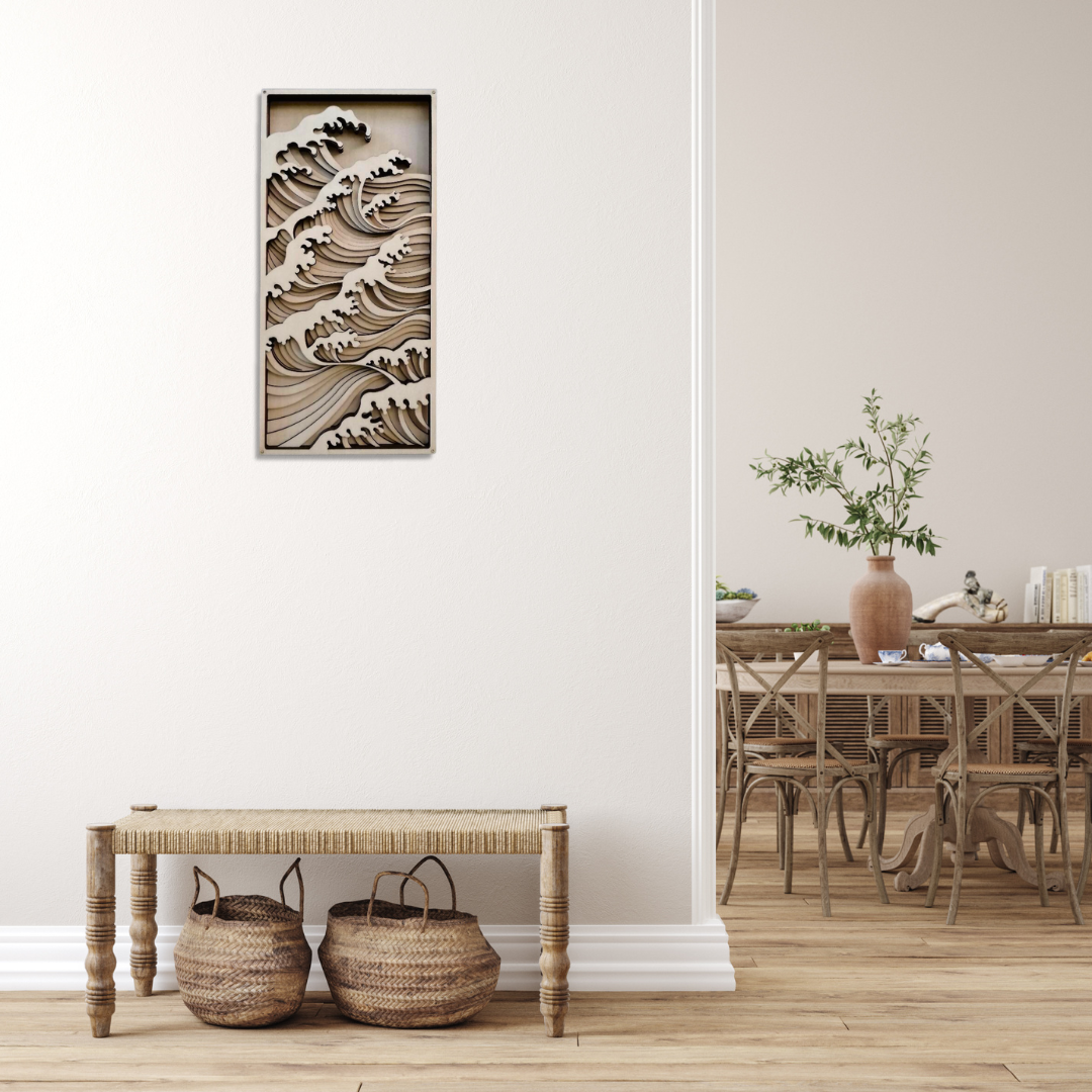 Wooden Wave Wall Art - Modern and Stylish Art for Home or Office