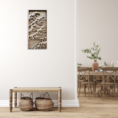Wooden Wave Wall Art - Modern and Stylish Art for Home or Office