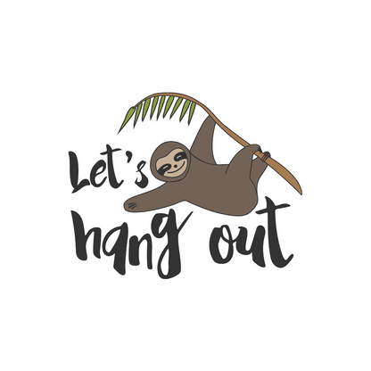 Slow Down and Laugh - 8 Lazy Sloth Stickers for Your Notebook, Laptop, and More