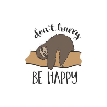 Slow Down and Laugh - 8 Lazy Sloth Stickers for Your Notebook, Laptop, and More