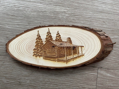 Engraved Wooden Oval Sign - Your Custom Text or Image