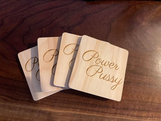 Power Pussy Coasters | 4 Pack