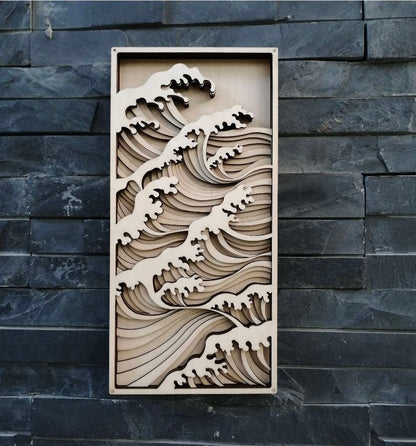 Wooden Wave Wall Art - Modern and Stylish Art for Home or Office