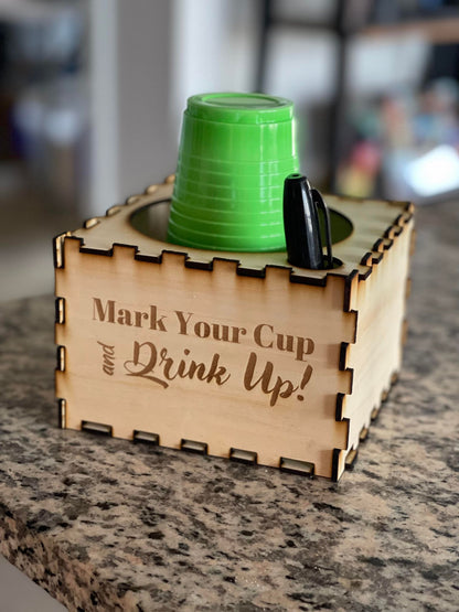 Mark Your Cup And Drink Up Party Cup Holder