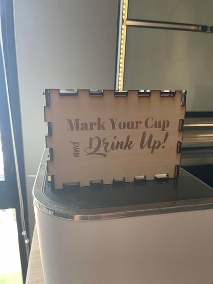 Mark Your Cup And Drink Up Party Cup Holder