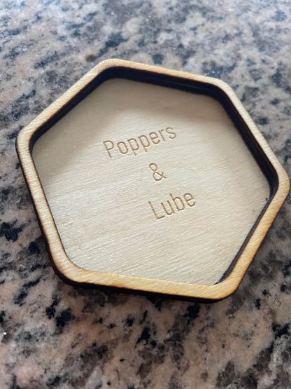 Engraved Poppers & Lube Bed Tray
