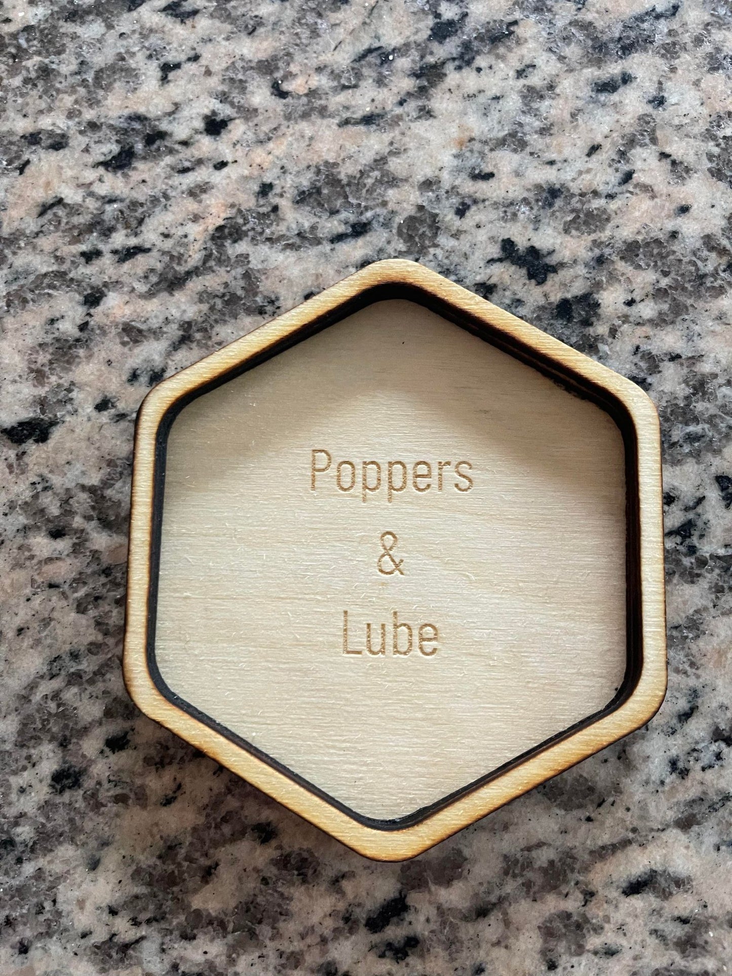 Engraved Poppers & Lube Bed Tray