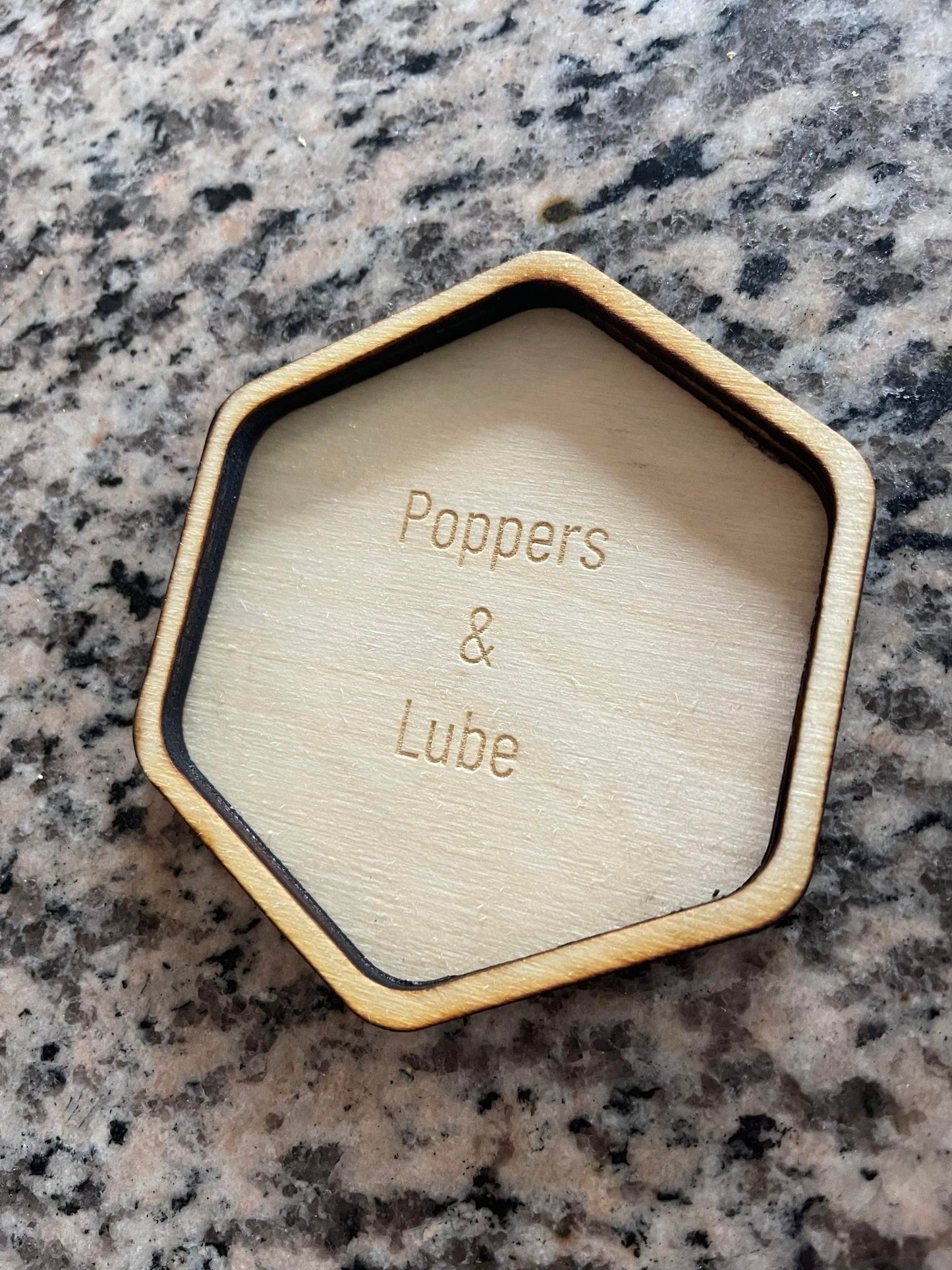 Engraved Poppers & Lube Bed Tray