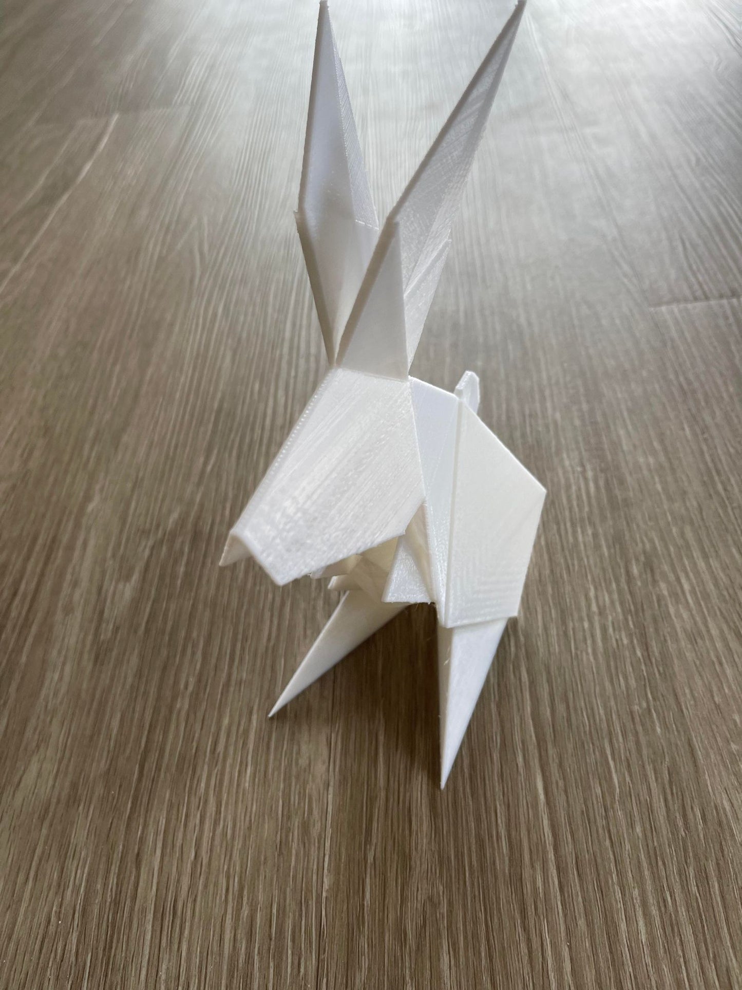 White Origami Rabbit Decoration - 3D Printed