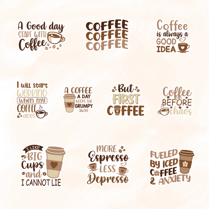 Stylish and Witty Coffee Stickers for Coffee Lovers