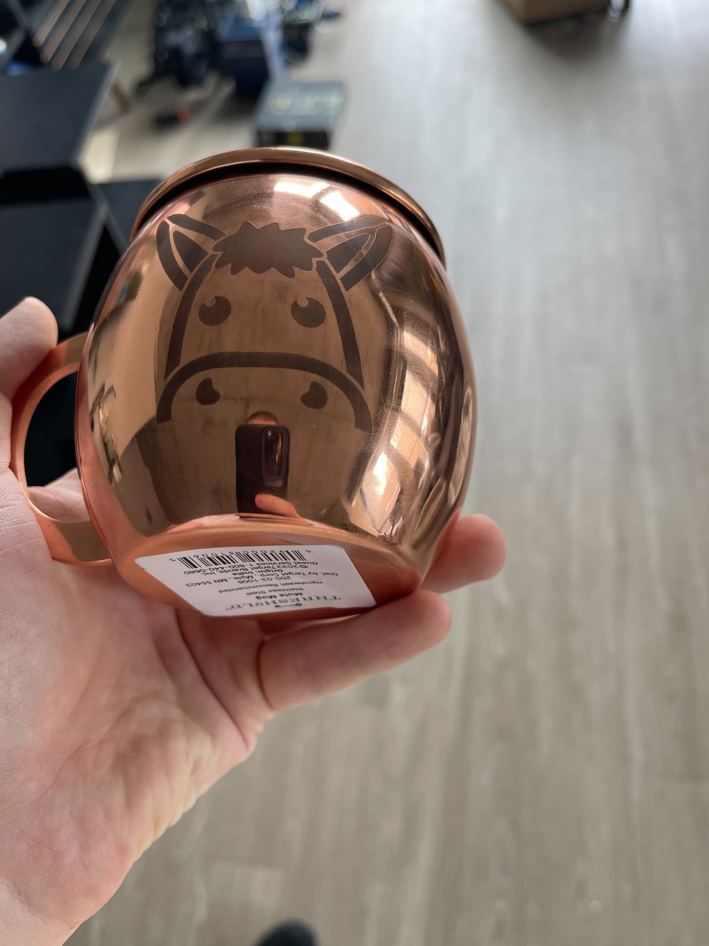 Moscow Mule Copper Mug with a Charming Mule- A Perfect Addition to Your Home Bar