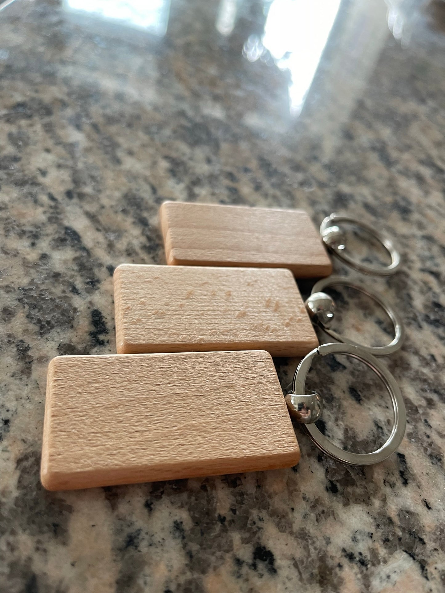 Personalized Wooden Keychain, Wooden Monogram Keychain