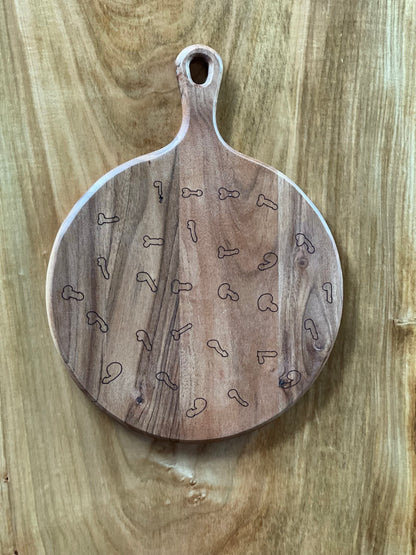 Cockuterie Board - Penis Engraved Cutting Board and Serving Board