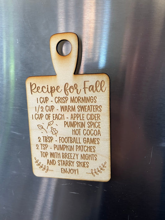 Recipe For Fall Fridge Magnet