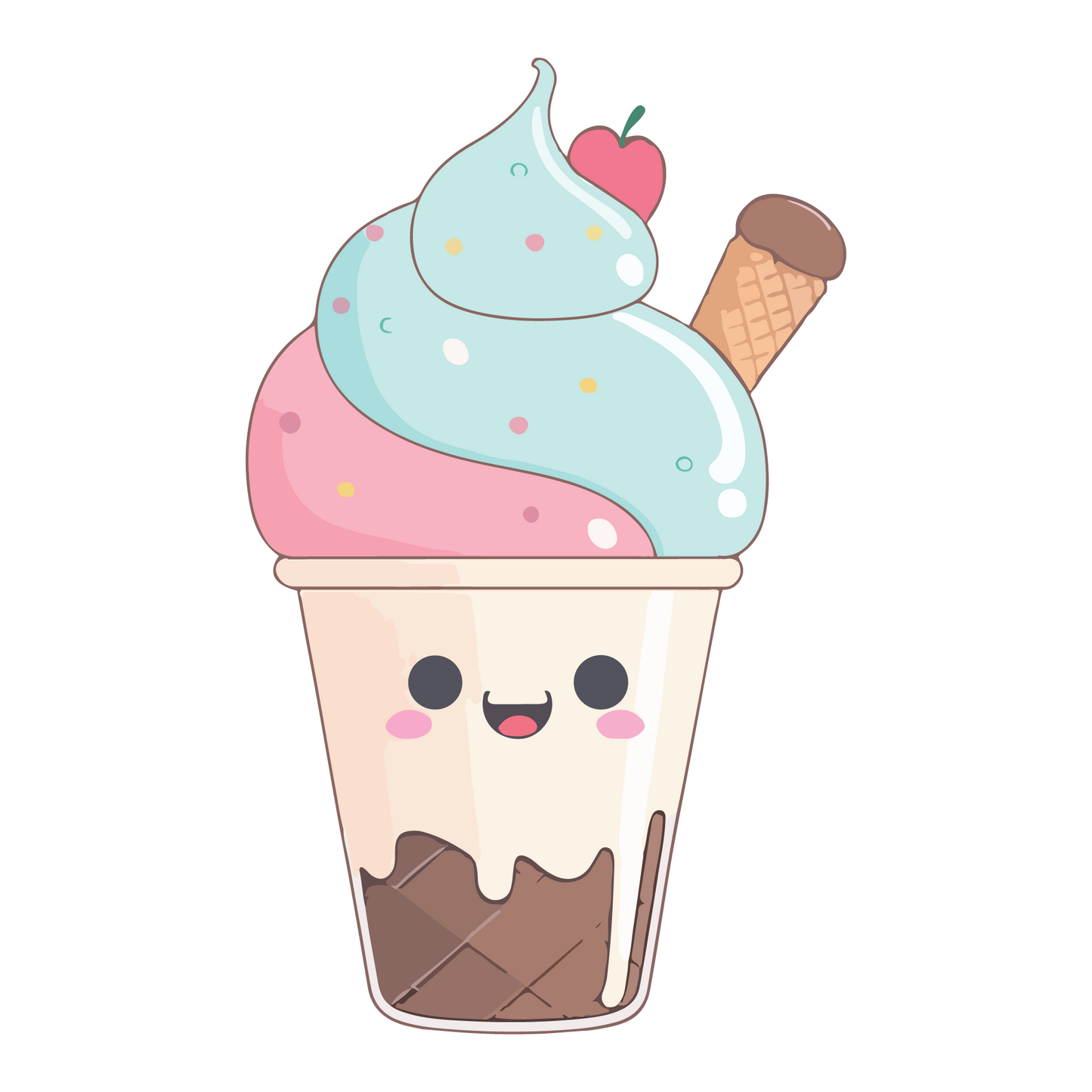 Cute Ice Cream Stickers